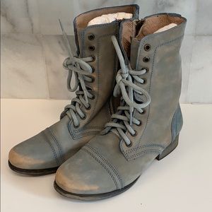 Steve Madden Troopa Blue Combat Boot